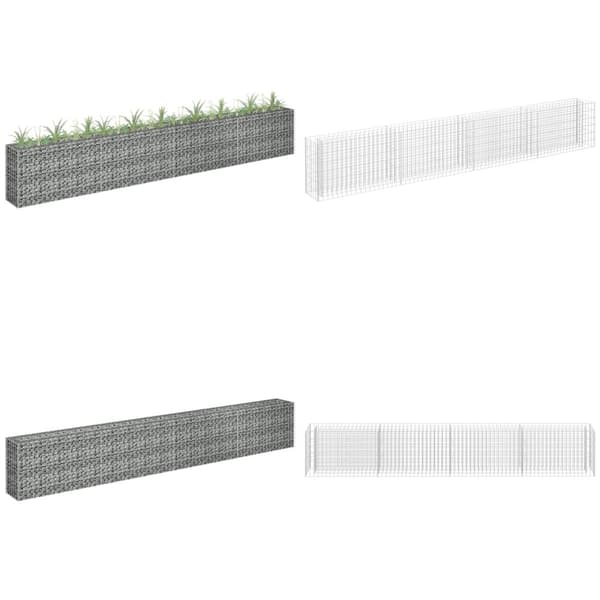 Gabion-højbed 360x30x60 cm galvaniseret stål - Gabion-højbed - Gabion-højbede - Home & Living