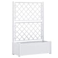Miniatyrbillede 3 af 8: Plantekasse med espalier 100x43x142 cm PP hvid - Plantekasse - Plantekasser - Home & Living