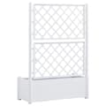 Miniatyrbillede 6 af 8: Plantekasse med espalier 100x43x142 cm PP hvid - Plantekasse - Plantekasser - Home & Living