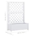 Miniatyrbillede 8 af 8: Plantekasse med espalier 100x43x142 cm PP hvid - Plantekasse - Plantekasser - Home & Living