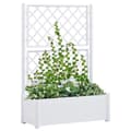 Miniatyrbillede 2 af 8: Plantekasse med espalier 100x43x142 cm PP hvid - Plantekasse - Plantekasser - Home & Living