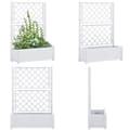 Miniatyrbillede 1 af 8: Plantekasse med espalier 100x43x142 cm PP hvid - Plantekasse - Plantekasser - Home & Living
