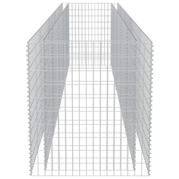 Planteringsgabion upphöjd galvaniserat stål 450x90x100 cm - Gabion - Gabioner - Home & Living
