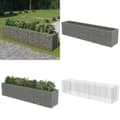 Miniatyrbild 1 av 9: Planteringsgabion upphöjd galvaniserat stål 450x90x100 cm - Gabion - Gabioner - Home & Living
