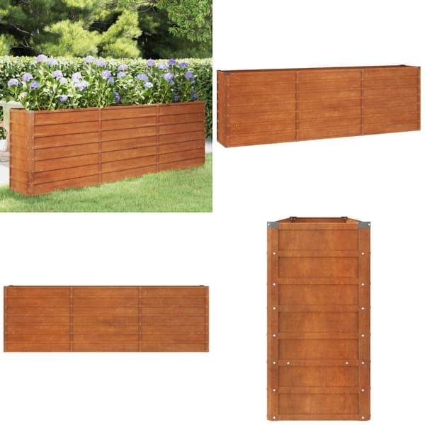 Højbed 240x40x77 cm cortenstål rustfarvet - Højbed - Højbede - Home & Living
