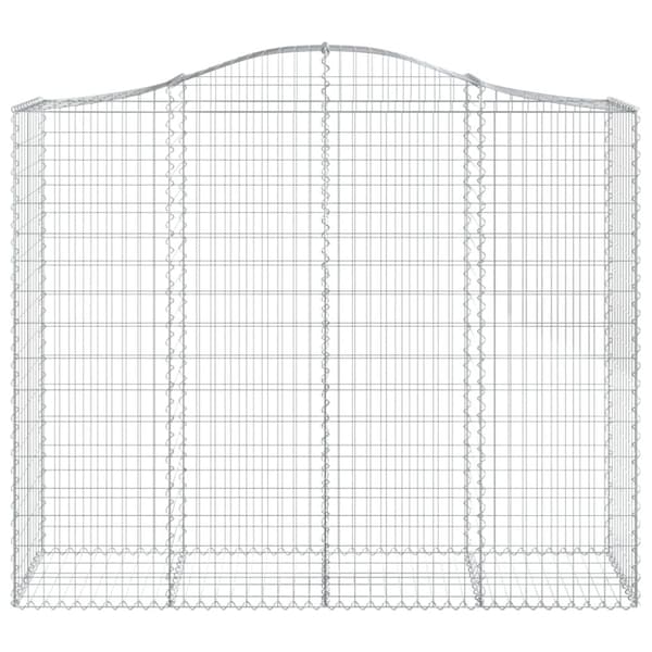 Kaareva kivikori 200x50x160/180 cm galvanoitu rauta - Kivikori - Kivikorit - Home & Living