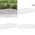 Miniatyrbillede 1 af 7: Buede gabionkurve 4 stk. 400x50x80/100 cm galvaniseret jern - Gabion-kurv - Gabion-kurve - Home & Living