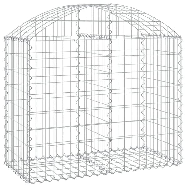 Buet gabionkurv 100x50x80/100 cm galvaniseret jern - Gabion-kurv - Gabion-kurve - Home & Living