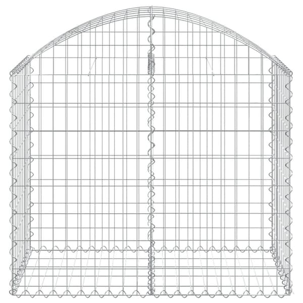 Buet gabionkurv 100x50x80/100 cm galvaniseret jern - Gabion-kurv - Gabion-kurve - Home & Living