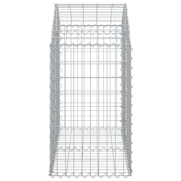 Buet gabionkurv 100x50x80/100 cm galvaniseret jern - Gabion-kurv - Gabion-kurve - Home & Living