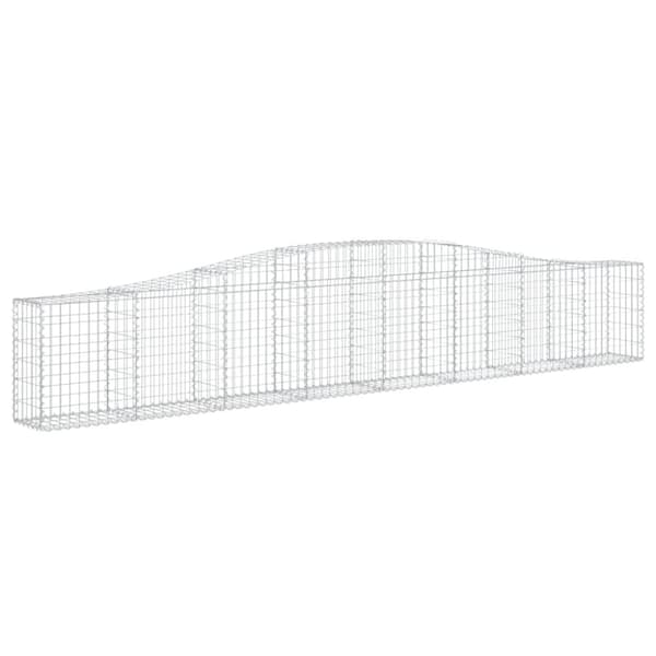 Kaareva kivikori 400x30x60/80 cm galvanoitu rauta - Kivikori - Kivikorit - Home & Living