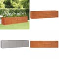 Pikkukuva 1 / 9: Korotettu kukkalaatikko ruoste 320x80x77 cm Corten teräs - Puutarhan Korotettu Kukkalaatikko - Puutarhan Korotetut Kukkalaatikot - Home & Living