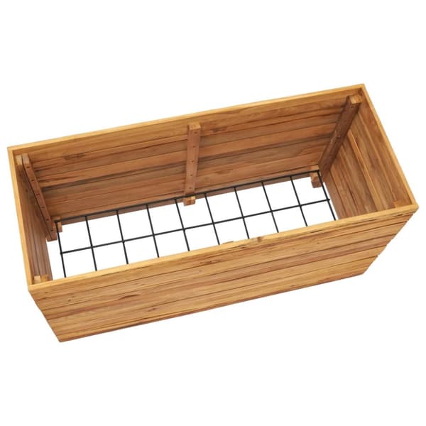 Højbed 100x40x55 cm genanvendt teaktræ og stål - Højbed - Højbede - Home & Living