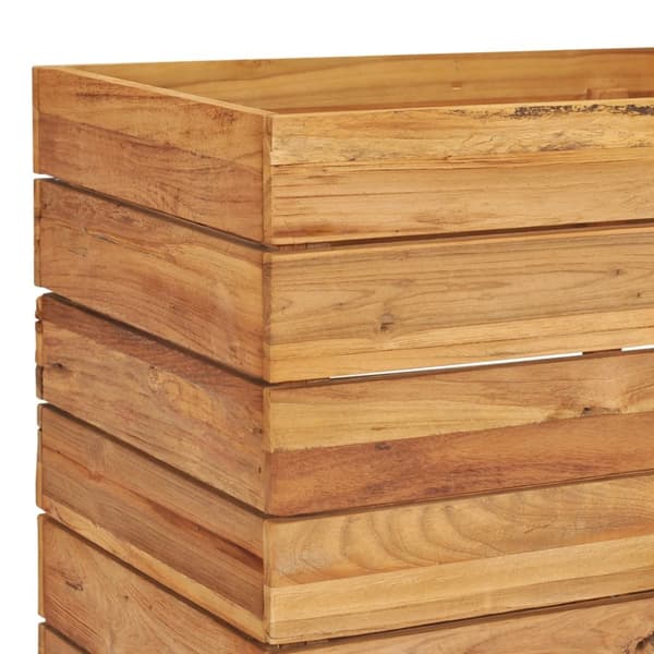 Højbed 100x40x55 cm genanvendt teaktræ og stål - Højbed - Højbede - Home & Living