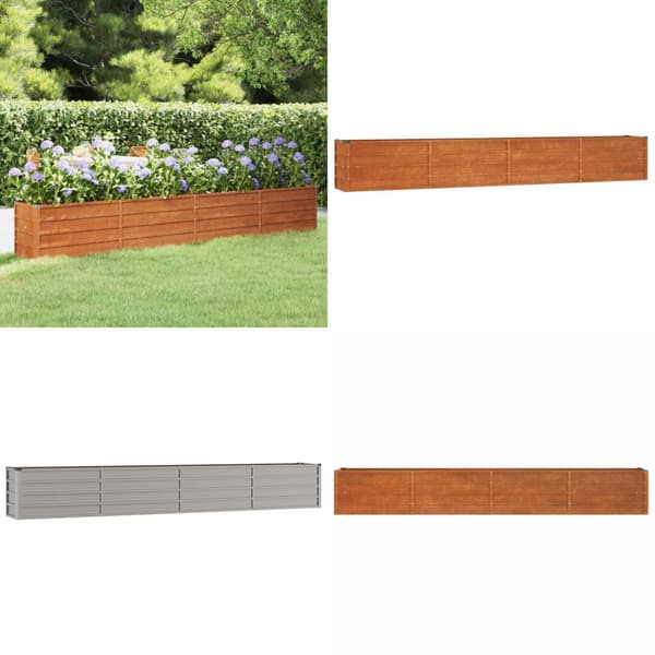 Højbed 320x40x45 cm cortenstål rustfarvet - Højbed - Højbede - Home & Living