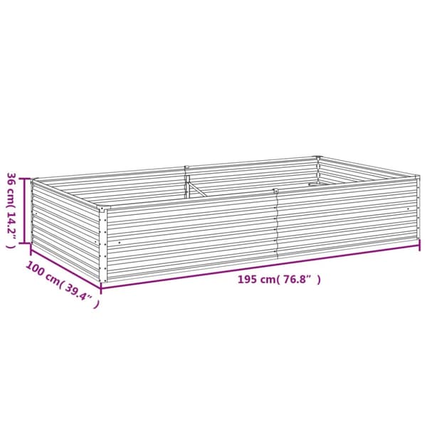 Højbed 195x100x36 cm cortenstål - Højbed - Højbede - Home & Living