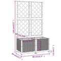 Pikkukuva 9 / 9: Kukkalaatikko säleiköllä musta 80x40x136 cm PP - Puutarhakukkalaatikko - Puutarhakukkalaatikot - Home & Living