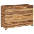 Pikkukuva 11 / 11: Korotettu kukkalaatikko 100x40x72 cm kierrätetty tiikki/teräs - Korotettu Kukkalaatikko - Korotetut Kukkalaatikot - Home & Living
