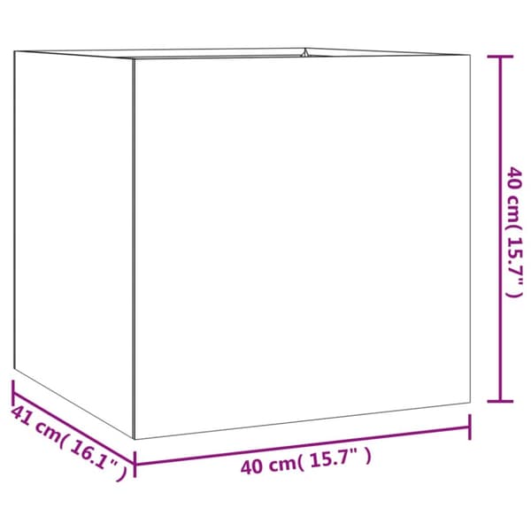 Plantekasse 40x41x40 cm cortenstål - Plantekasse - Plantekasser - Home & Living