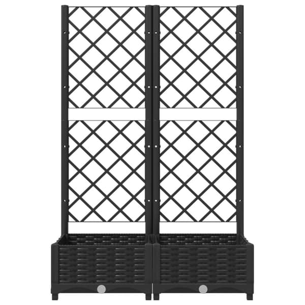 Plantekasse med espalier 80x40x121,5 cm PP sort - Plantekasse - Plantekasser - Home & Living