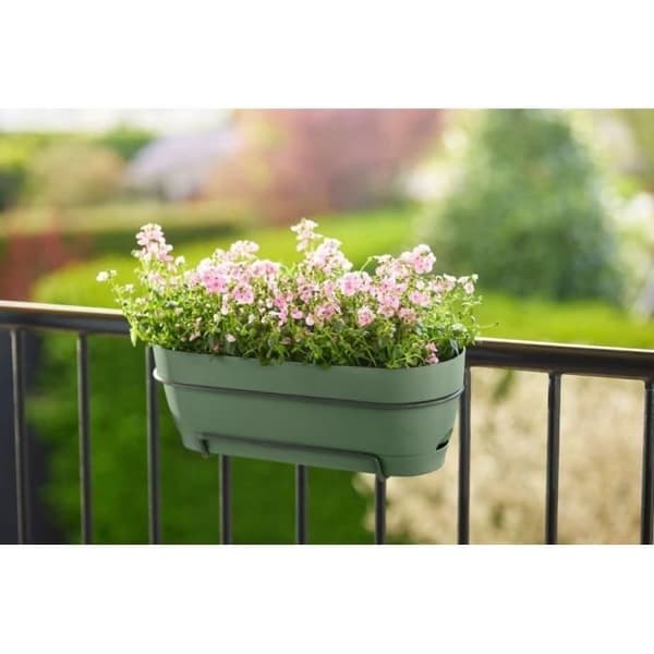 Elho Vibia Campana Balkong Allin1 70 - Grön - L 70 x B 26 x H 17 cm - Balkong - 100% återvunnen