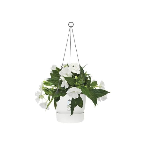 ELHO Greenville 24 hängande plantering - Utomhus - Ø 23,9 x H 20,3 cm - Vit