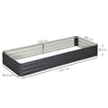 Pikkukuva 3 / 10: Rootz Steel -korotettu sänky - Puutarhan istutuskone - Kasvissänky - Ruosteenkestävä - Rikkakasvien torjunta - Helppo koota - 241 cm x 90,5 cm x 30 cm