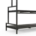 Pikkukuva 7 / 10: Rootz 3 -tasoinen kukkateline - Kasvien esittelyhylly - Puutarhan kasviteline - Sisä- ja ulkokäyttöön - Metallirunko - 170H x 110L x 50W cm - Musta