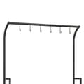 Pikkukuva 9 / 10: Rootz 3 -tasoinen kukkateline - Kasvien esittelyhylly - Puutarhan kasviteline - Sisä- ja ulkokäyttöön - Metallirunko - 170H x 110L x 50W cm - Musta
