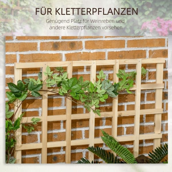 Rootz Højseng med espalier - Forhøjet haveplantekasse - Lodret have - Naturligt træramme - Fremmer sund rodudvikling - 95 cm x 95 cm x 110 cm