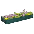 Pikkukuva 6 / 7: Rootz metallikorotettu puutarhasänky - Istutuslaatikko - Ulkoistutuskoneet - Kasvavat kukat - Yrtit - Helppo koota - Vihreä - 95L x 90,5W x 29,8K cm