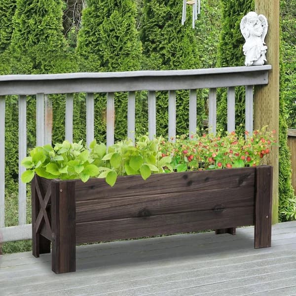 Rootz Højseng - Højseng i træ - Haveseng - Planteseng - Plantekasse i træ - Dyrkningsbeholdere - Grøntsagskrukke - Grantræ - 100 cm x 36,5 cm x 36 cm