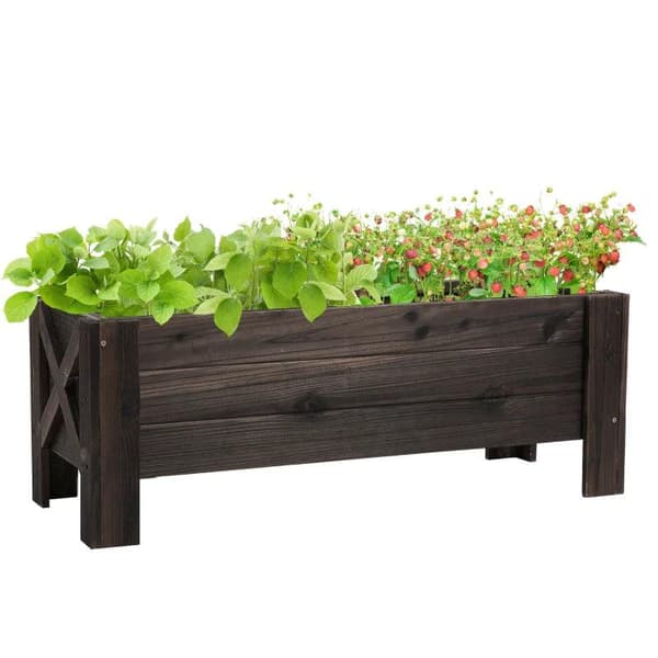 Rootz Højseng - Højseng i træ - Haveseng - Planteseng - Plantekasse i træ - Dyrkningsbeholdere - Grøntsagskrukke - Grantræ - 100 cm x 36,5 cm x 36 cm