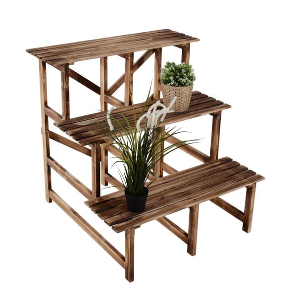 Rootz Plantetrappe - Bruin - Fyrtræ - 31,49 cm x 31,49 cm x 31,49 cm