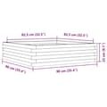 Miniatyrbilde 9 av 10: vidaXL Hageplantekasse 90x90x23 cm heltre douglasgran