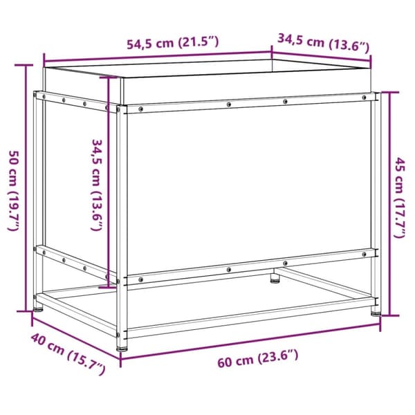 vidaXL plantekasse 60x40x50 cm imprægneret fyrretræ