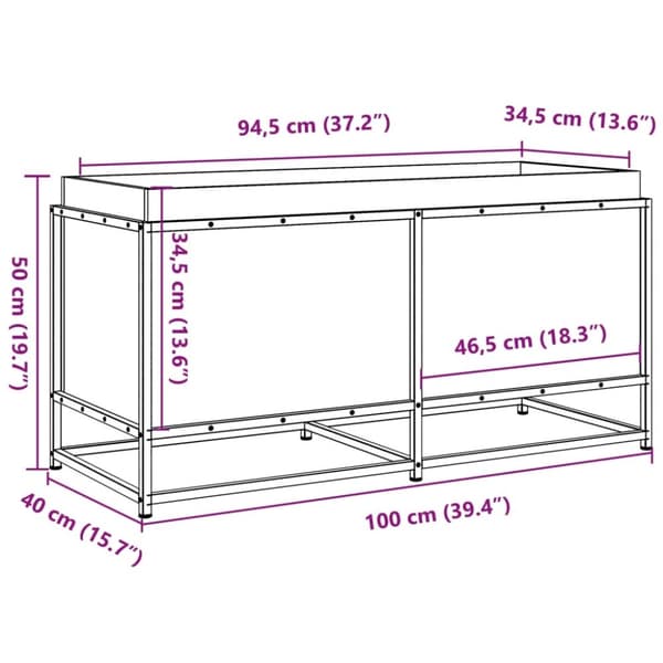 vidaXL plantekasse 100x40x50 cm imprægneret fyrretræ