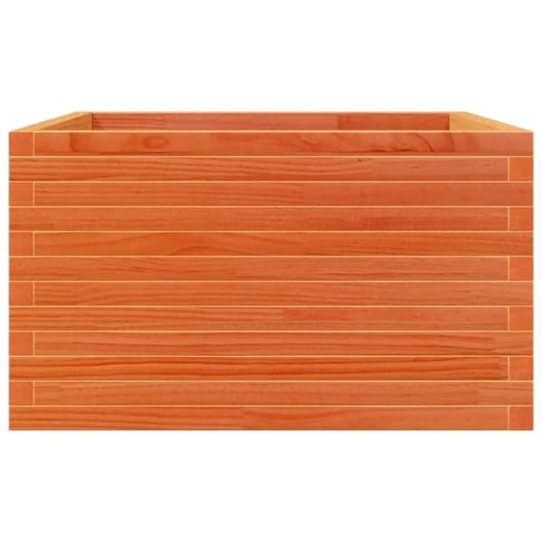 vidaXL Odlingslåda vaxbrun 80x80x45,5 cm massiv furu