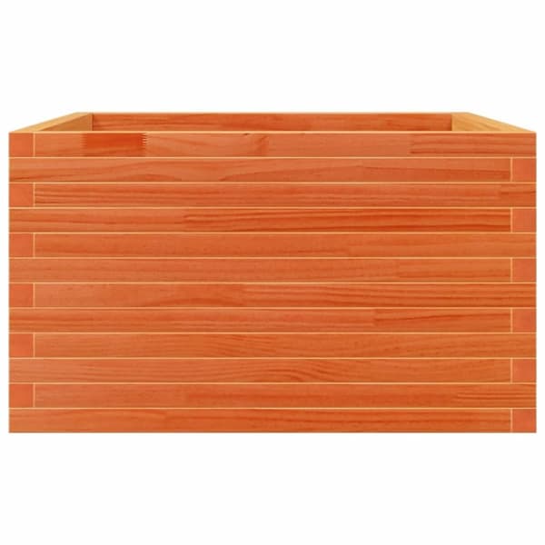 vidaXL Odlingslåda vaxbrun 80x80x45,5 cm massiv furu