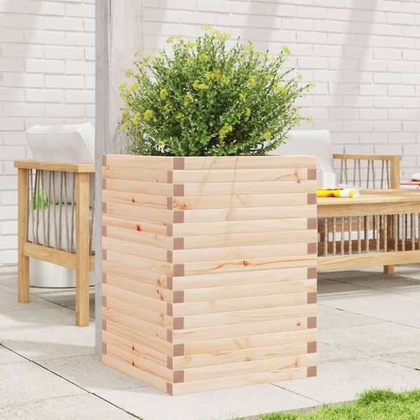 vidaXL Plantekasse 50x50x68,5 cm heltre furu