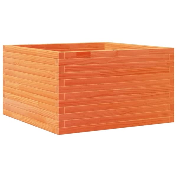 vidaXL plantekasse 80x80x45,5 cm massivt fyrretræ gyldenbrun