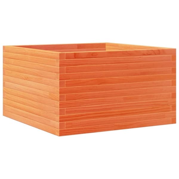 vidaXL plantekasse 80x80x45,5 cm massivt fyrretræ gyldenbrun