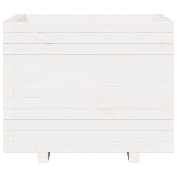 vidaXL plantekasse 60x60x49,5 cm massivt fyrretræ hvid