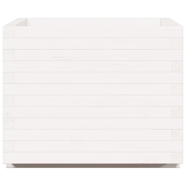 vidaXL plantekasse 60x60x49,5 cm massivt fyrretræ hvid