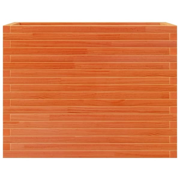 vidaXL plantekasse 90x40x68,5 cm massivt fyrretræ gyldenbrun
