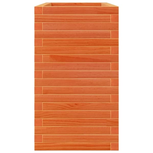 vidaXL plantekasse 90x40x68,5 cm massivt fyrretræ gyldenbrun