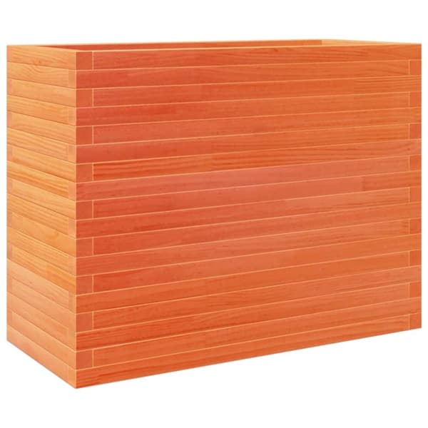 vidaXL plantekasse 90x40x68,5 cm massivt fyrretræ gyldenbrun