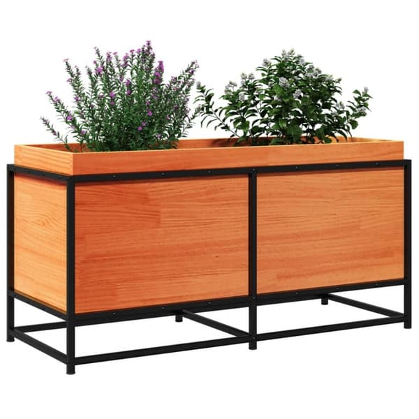 vidaXL Hageplantekasse voksbrun 100x40x50 cm heltre furu