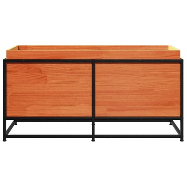 vidaXL Hageplantekasse voksbrun 100x40x50 cm heltre furu