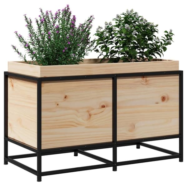 vidaXL plantekasse 80x40x50 cm massivt fyrretræ